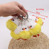 Plush Imitation Rex Rabbit Fur Yellow Duck And Fox Keychain Pendant