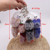 Plush Imitation Rex Rabbit Fur Yellow Duck And Fox Keychain Pendant
