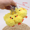 Plush Imitation Rex Rabbit Fur Yellow Duck And Fox Keychain Pendant
