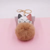 Plush Kitten Fur Ball Keychain Cartoon Cat Doll Pendant Luggage Ornament