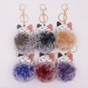 Plush Kitten Fur Ball Keychain Cartoon Cat Doll Pendant Luggage Ornament