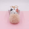 Plush Kitten Fur Ball Keychain Cartoon Cat Doll Pendant Luggage Ornament