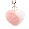 Plush Love Bag Pendant Heart Shaped Keychain In Modern Art Style
