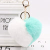 Plush Love Bag Pendant Heart Shaped Keychain In Modern Art Style