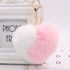 Plush Love Bag Pendant Heart Shaped Keychain In Modern Art Style