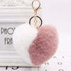 Plush Love Bag Pendant Heart Shaped Keychain In Modern Art Style