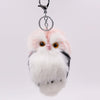 Plush Owl Pendant Cute Animal Keychain Imitation Rabbit Hair Fur Bag Car Pendant