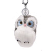 Plush Owl Pendant Cute Animal Keychain Imitation Rabbit Hair Fur Bag Car Pendant