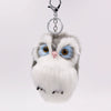 Plush Owl Pendant Cute Animal Keychain Imitation Rabbit Hair Fur Bag Car Pendant