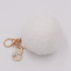 Plush Pearl Cat Keychain And Bag Pendant