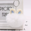 Plush Rabbit Ears Fur Ball Keychain Pendant