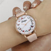 Pointer Round Alloy Case Imitation Leather Strap Women's Bracelet Watch