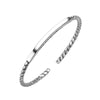 Polished S925 Sterling Silver Bracelet For Women Trendy Minimalist Hip Hop Style All Match Jewelry