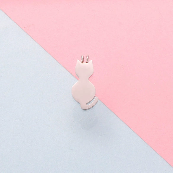 Polished Stainless Steel Animal Series Pet Cat Pendant Tag Accessories