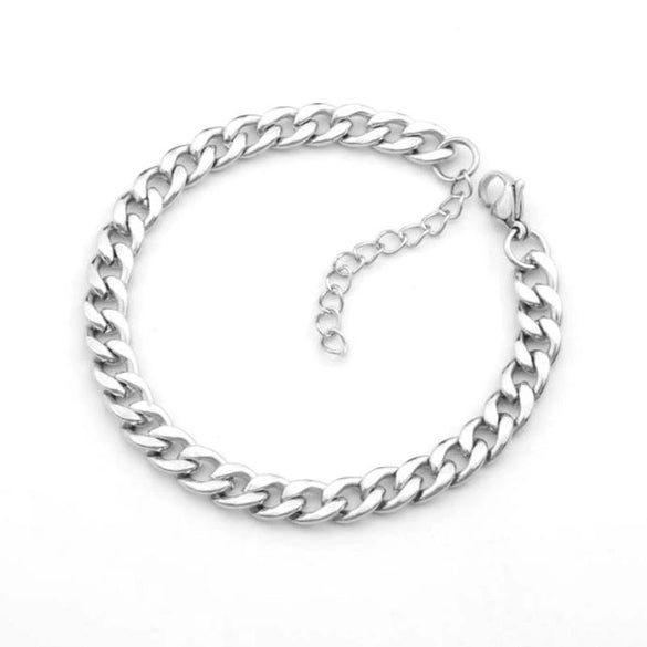 Polished Stainless Steel Bracelet With Floral And Diamond Pattern Details Unisex Fashion Jewelry For Men And Women