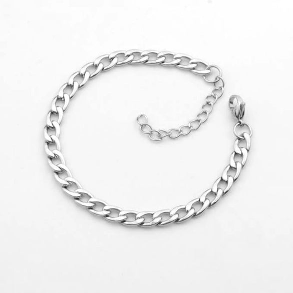 Polished Stainless Steel Bracelet With Floral And Diamond Pattern Details Unisex Fashion Jewelry For Men And Women