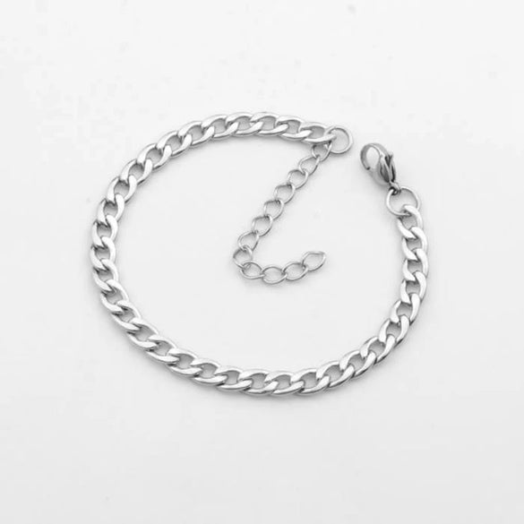 Polished Stainless Steel Bracelet With Floral And Diamond Pattern Details Unisex Fashion Jewelry For Men And Women