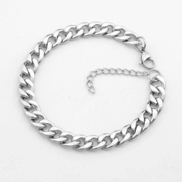 Polished Stainless Steel Bracelet With Floral And Diamond Pattern Details Unisex Fashion Jewelry For Men And Women