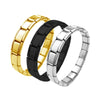 Polished Stainless Steel Geometric Elastic Bracelet Adjustable Unisex Jewelry For Men And Women