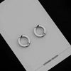Polished Stainless Steel Nonpierced Clipon Earrings With Minimalist Geometric Design For Unisex Fashion