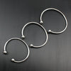 Polished Stainless Steel Open Bracelet Geometric Versatile Diy Threaded Cuff Bracelet For Men And Women