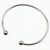 Polished Stainless Steel Open Bracelet Geometric Versatile Diy Threaded Cuff Bracelet For Men And Women
