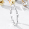 Polished Sterling Silver Geometric Open Ring With Irregular Concave And Convex Hammered Texture For Women And Unisex Wear