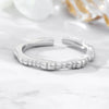Polished Sterling Silver Geometric Open Ring With Irregular Concave And Convex Hammered Texture For Women And Unisex Wear