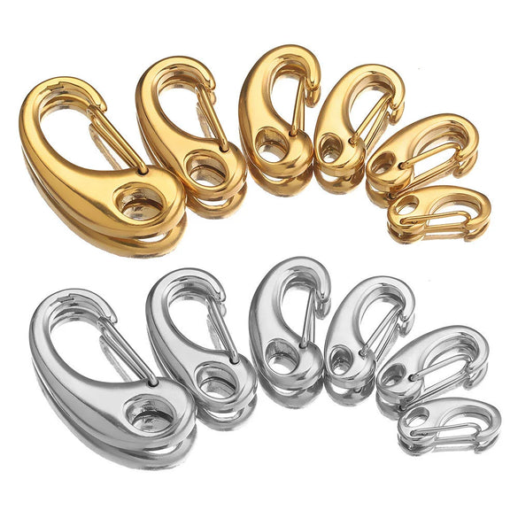 Polished Titanium Steel And Stainless Steel Male Buckle Jewelry For Necklace And Bracelet With Electroplating Treatment Simple Geometric Style
