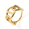 Polished Titanium Steel Hollow Heart Shaped Ring With Geometric Design For Women And Men Retro Elegant Everyday Jewelry