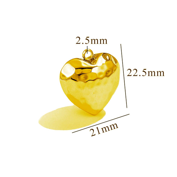 Polished Titanium Steel Three Dimensional Love Hollow Waterproof Pendant Electroplated Stainless Steel