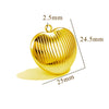 Polished Titanium Steel Three Dimensional Love Hollow Waterproof Pendant Electroplated Stainless Steel