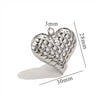 Polished Titanium Steel Three Dimensional Love Hollow Waterproof Pendant Electroplated Stainless Steel