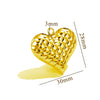 Polished Titanium Steel Three Dimensional Love Hollow Waterproof Pendant Electroplated Stainless Steel