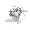 Polished Titanium Steel Three Dimensional Love Hollow Waterproof Pendant Electroplated Stainless Steel