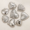 Polished Titanium Steel Three Dimensional Love Hollow Waterproof Pendant Electroplated Stainless Steel