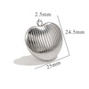 Polished Titanium Steel Three Dimensional Love Hollow Waterproof Pendant Electroplated Stainless Steel
