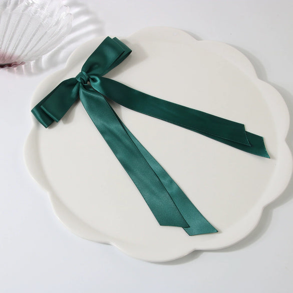Polyester Cloth Doublelayer Bow Ribbon Duckbill Clip Handmade Women's Sweet Hair Accessory