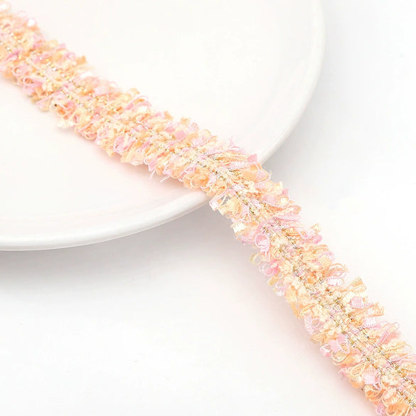 Polyester Lace Jewelry And Garment Accessories Handmade With Glass And Glaze Materials Braided Line Rope