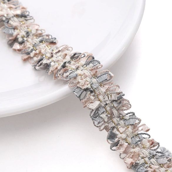 Polyester Lace Jewelry And Garment Accessories Handmade With Glass And Glaze Materials Braided Line Rope