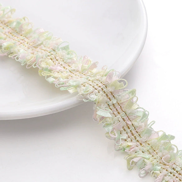 Polyester Lace Jewelry And Garment Accessories Handmade With Glass And Glaze Materials Braided Line Rope