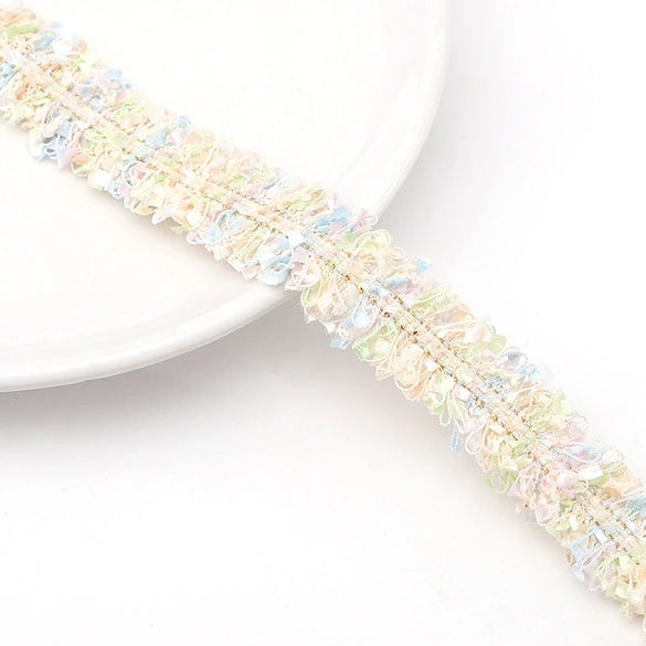 Polyester Lace Jewelry And Garment Accessories Handmade With Glass And Glaze Materials Braided Line Rope
