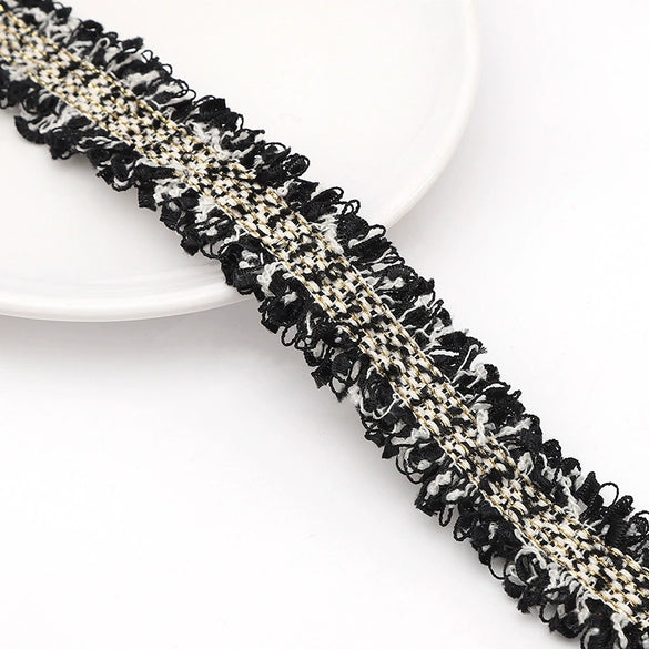 Polyester Lace Jewelry And Garment Accessories Handmade With Glass And Glaze Materials Braided Line Rope