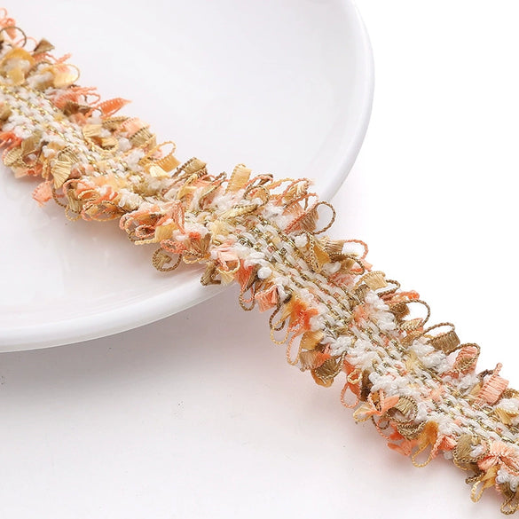 Polyester Lace Jewelry And Garment Accessories Handmade With Glass And Glaze Materials Braided Line Rope