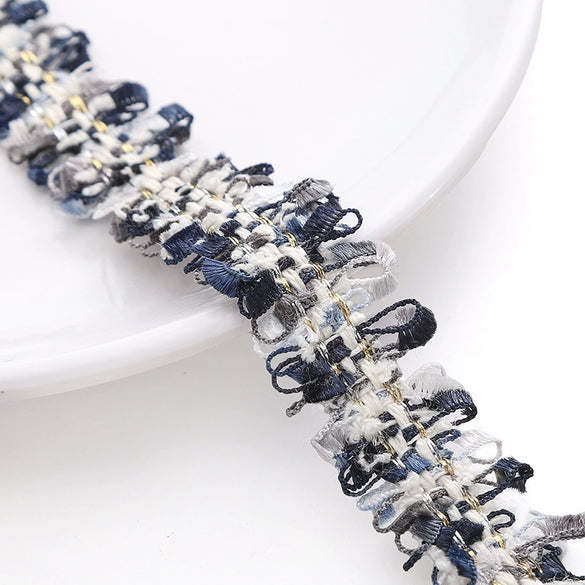 Polyester Lace Jewelry And Garment Accessories Handmade With Glass And Glaze Materials Braided Line Rope