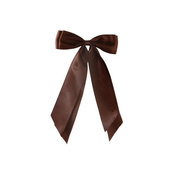 Polyester Ribbon Bow Hairpin Handmade Duckbill Clip Headwear For Women