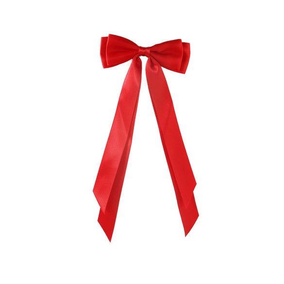 Polyester Ribbon Bow Hairpin Handmade Duckbill Clip Headwear For Women