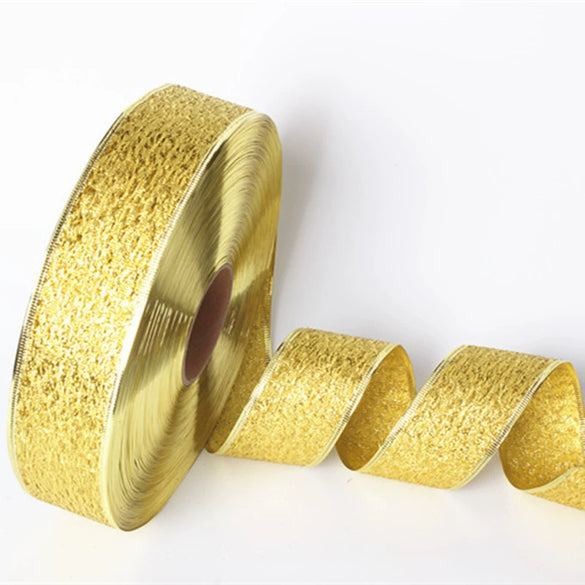 Polyester Ribbon Mechanical Craft Glitter Fan Christmas Decoration Gift Packaging Supplies