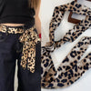 Polyester Tie Dye Leopard Neck Belt And Hair Belt For Women