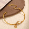 Pony Bracelet Copper Coin Goldplated 316L Stainless Steel Electroplated For Women
